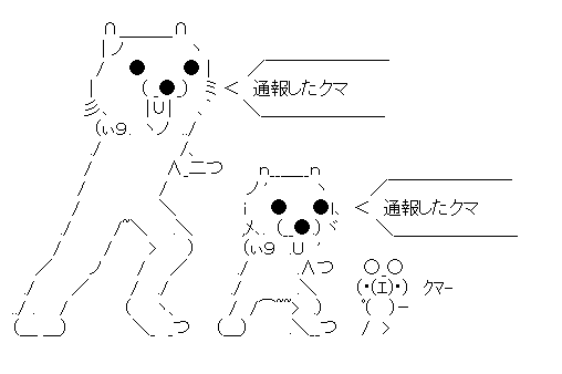 通報しますた（クマー）